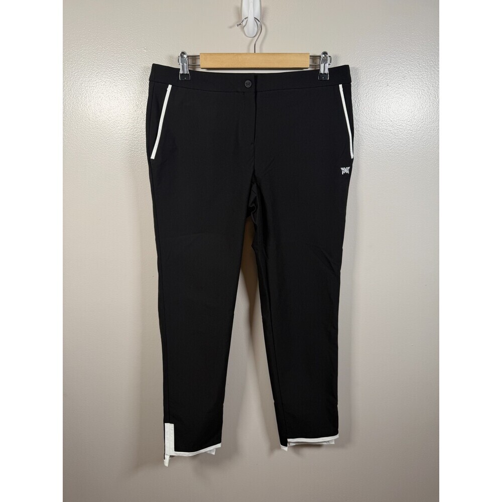 PXG Parsons Xtreme Golf Pants Womens Size Large Black White Piping Athletic